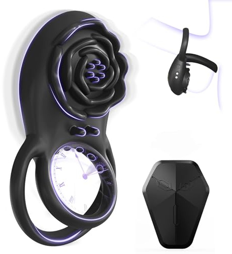 Daziner Vibrating Cock Ring, Sex Toys for Men Penis Ring Vibrator with 8 Vibrations, Clitoral Stimulator Adult Toys for Men Women with Remote Control, Vibrators for Men Female Couple Pleasure