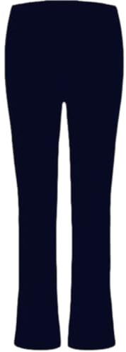New Women's Ribbed Trousers, Black, Bootleg, Elasticated Waist, Ladies Comfy, Work Wear, Stretch Pants