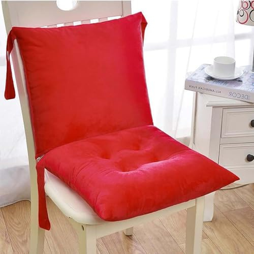 ZGantrix Galette de Chaise 40x80 cm Coussin de Chaise avec Dossier Coussin de Siège Respirant avec Rubans Coussins d'Assise de Jardin Antidérapant Chaises de Cuisine ou de Salle à Manger
