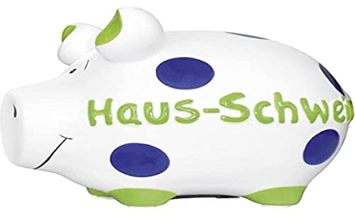 KCG Keramik Sparschwein Haus-Schwein ca. 12.5cm x 9cm