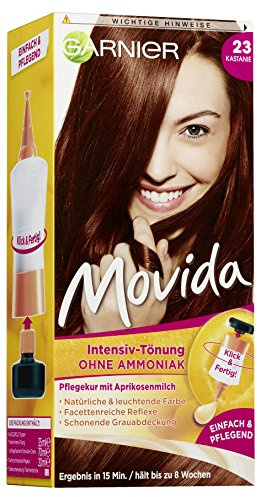 Garnier Intensiv hårtoning, för långvarig färg och intensiva reflexer, nr 23 kastanj, Movida, 1 styck