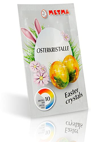 Metma Kristall-Eierfarben | Glitzer-Farben | Made in EU | Osterdeko Ostereier-Farben