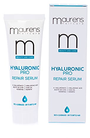 Maurens, Siero per capelli, recupero istantaneo, ialuronico Pro Repair Siero, con acido ialuronico, olio di chia e cheratina, idrata, protegge e ripara, 75 ml