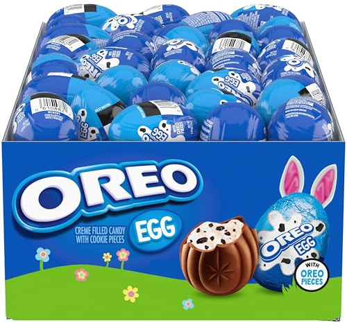 OREO Creme Filled Chocolate Candy Easter Egg, Easter Candy, 48 - 1.09 oz Eggs