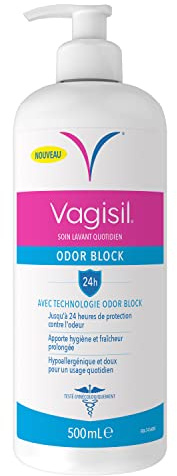 Vagisil Gel Nettoyant Intime Odor Block, Pour L'Hygiène Féminine Quotidienne,Fraîcheur Quotidienne, Savon Intime avec Tea Tree, Protection 24h Contre les Odeurs, 500 ml