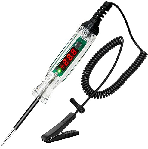 ATOBLIN Test Light Automotive, 3-72V DC LED Digital Circuit Tester, Heavy Duty Light Tester with Voltmeter, Auto Voltage Tester Electric Probe Test Pen for Fuse, Battery, Polarity