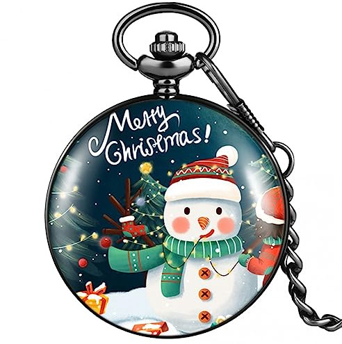 ZALTAS Jultomten Fickur God Jul Serie Kedjeklocka Fob Hänge Klockor Halsband