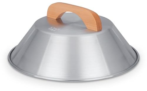 Craft wok kupollock för 14-tums wokar traditionell kupol formad med trähandtag skydd för 14-tums wokar asiatisk köksredskap aluminium/732W3