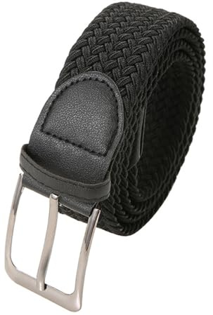 Cinturón Trenzado Elástico Unisex Hombres Mujeres,Cinturón Elásticos de Mujere, Cinturón Elástico Trenzado en Cuero Genuino Verdadera,Cinturones Elásticos Tejidos para Jeans
