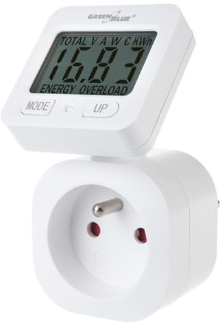 GreenBlue GB615 Compteur d'énergie wattmètre 16A max. 3680W mémoire secondaire (prise E française)
