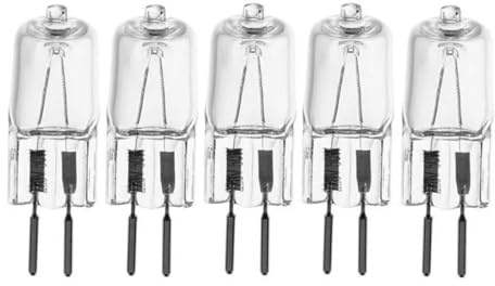 gy6 Halogenlampa 12V 10W 20W 35W 50W 75W 5 Pack, Dimbar, 2800K Varmvit, T4 GY6 Lampa för Pendellampor, Mikrovågsugnar, Bordslampor 6ST 12V-10W