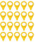 The Lord of the Tools Lot de 20 écrous de roue jaunes de 19 mm pour camions, voitures, caravanes, remorques