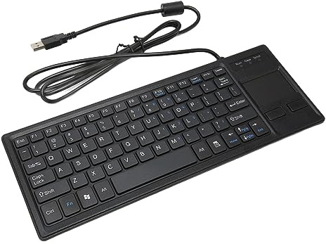 Yctze K800 Thin Kabel -Kompakt -Tastatur mit Touchpad und USB Hub