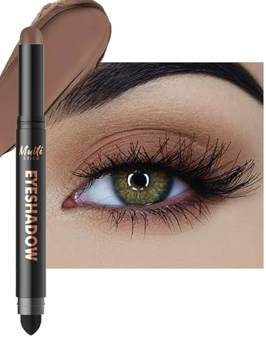 Brun Crayon Fard a Paupiere Matte, Longue Durée Waterproof, Pivotant Bâton Ombre a Paupiere, Smooth Texture Fards à Paupières Crème, Hight Pigmenté Facile à Utiliser, Avec Pinceau Maquillage Femme-14