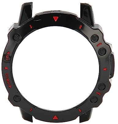 Blaihild Falcon Klockfodral Stötsäkert Stötfångarskydd Plast Anti-Rapskydd Skal, Smal Lätt Design, 1,2 Mm Tunn Kant, Full Tillgång Till Skärmsensor, för Gymträning (Svart Röd)