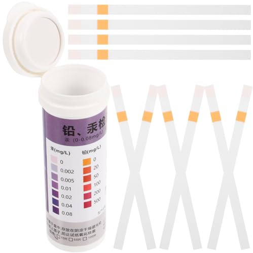 Beaupretty Kit de Prueba de Plomo en Agua y Cosméticos 10 Tiras Reactivas para Detección Rápida en Hogar u Oficina