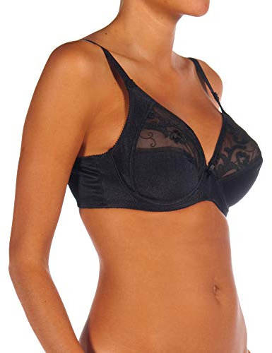 Selene Sujetador Tallas Fuertes con Aros Clasico Negro 105C