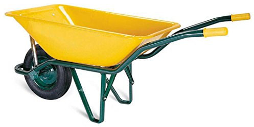 WURKO 15000007 - Carretilla obra amarilla europea 90l