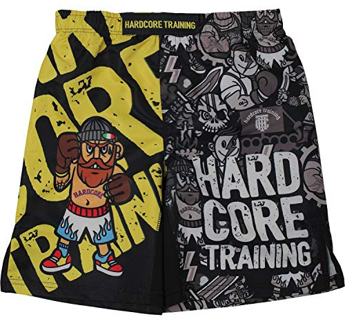 Hardcore Training Doodles Boxing Shorts Kids Pantalones Cortos de Boxeo Ninos BJJ MMA Fitness Workout Ropa Deportiva