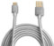 BigBuild Technology SILVER 3-Metre Faster Charging & Data Transfer Cable for Huawei MediaPad T2, T2 Pro, T3 10, T5 Tablet, 9 Feet 8 Inches Gold Plated
