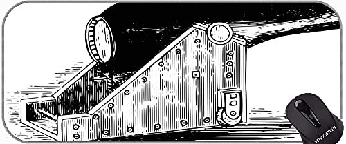 YENDOSTEEN Grande tappetino per mouse da gioco con cuciture a bordo, pistola divertente tappetini da battaglia con bordi cuciti