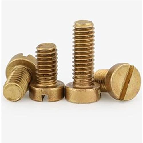 M1.2 M1.4 M1.6 M2 M2.5 M3 M4 M5 M6 M8 Brass Slotted Cheese Head Screw Brass Screw Brass Bolt 6mm M1.4 20pcs