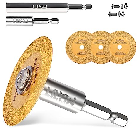 LitKiwi Mini Glasses Cutting Disc,1mm Ultra-Thin,with 2PCS 1/4 Hex Shank