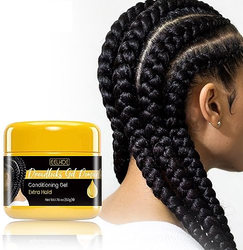 Joyeee Braid Gel, Twist and Lock Edge Control Gel for Hair Defining, Curly Hair Favorite, No White Residue, Extreme Hold & Reduces Frizz for Braids, Locs, Twists, Cornrows, Wavy or Kinky Hair, 50g