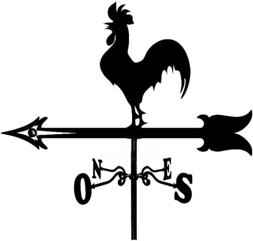 Gallo indicatore della banderuola del vento retrò paletto da giardino Weathercock strumenti di misurazione per il tetto del giardino agricoltore di cavalli