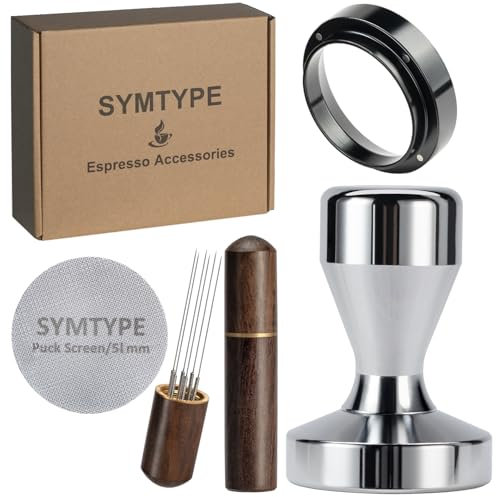 Espresso Accessories Kit 51mm Tamper: Espresso Tamper Set, Coffee Tamper Espresso Tools with WDT Tool, Puck Screen, Dosing Funnel | Espresso Kit Espresso Machine Accessories Fit 51mm Portafilters