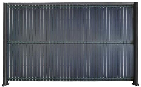 Kit occultation lamelle lattes PVC pour panneau grillage rigide maille 55 brise vue-brise H 1m53 x 2m50 Gris anthracite