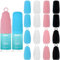 JIEYAO 16 copribottiglia in silicone per viaggi, maniche elastiche per la prova di perdite, contenitore da viaggio in silicone per bottiglia d'acqua da crociera essenziali per shampoo, bagnoschiuma,