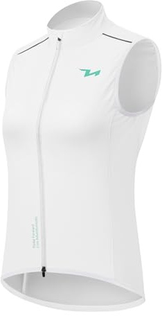 ROCKBROS TVI Women's Cycling Vests Lightweight Breathable Bicycle Sleeveless Jacket Reflective Cycle Gilets for Bike Riding Running Hiking Camping White L