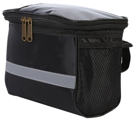 Bolsa para manillar de bicicleta, bolsa frontal para bicicleta, embalaje de bicicletas, bolsa reflectante para bicicleta, cesta fácil de instalar, bolsas frontales con correa para el hombro para