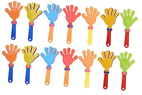LRXIYODE 20 piezas Aplaudidores de Mano de Plástico Pequeños Juguetes Divertidos para Fiesta y Animación Accesorios de Ruido para Apoyo Eventos y Partidos Color Aleatorio Color Aleatorio