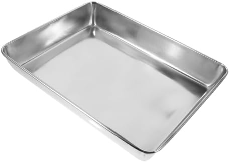 EPIGEIST Multifunctional Stainless Steel Pigeon Bath Tub Smooth Edge Metal Shower Basin for Small Birds Parrots Budgies Safe Cleaning and Bathing