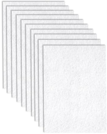 10 PCS White Felt Sheets, 20 X 30cm Durable Soft Felt Fabric, Thick Craft Hobby Fabric Sheets for Craftsdiy Arts and Sewing Projects