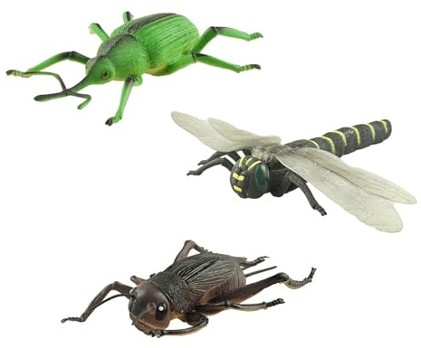 LfrXtra Set Figurine Modello Realistico 3 Insetti per Bambini Giocattolo Educativo L'apprendimento delle Scienze Dettagliata Animale Educativo La Biologia degli Studenti