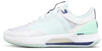 WILSON Intrigue Tour Clay Women's Tennis Shoe - White/Bay/Skipper Blue, Size 8.5