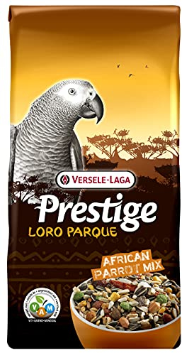 VERSELE-LAGA – Prestige Loro Parque Afrikanische Papageienmischung – Angereicherte, vollständige und abwechslungsreiche Samenmischung – 15 kg