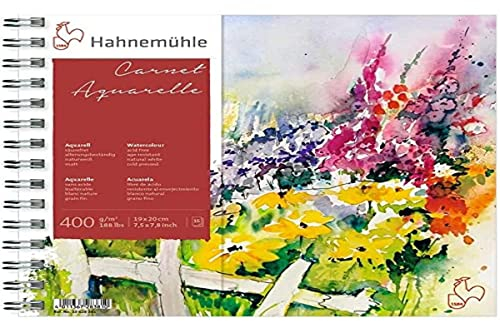 Aquarellblock Carnet Aquarelle 400g/m?, 19x20cm, 15Blatt