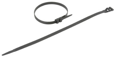 DEBFLEX - Collier de Serrage Plastique - Pour Fixer Gaines et Câbles Electriques au Mur - Attache-Câble Autoblocant Au Diamètre Réglable - Noir - 9 x 350 mm - Lot de 100