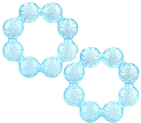 Nuby IcyBite Soother Ring Teether, 2 Count (Blue)