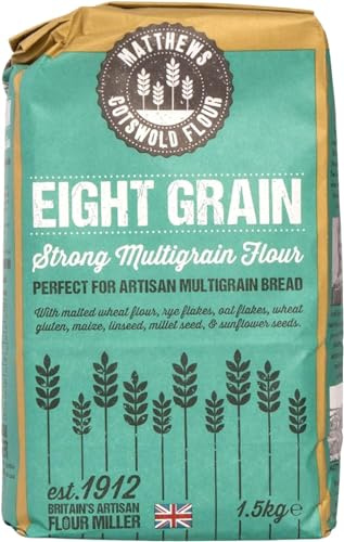 Matthews Cotswold Eight Grain Strong Multigrain Flour - 1.5kg Bag (Single Bag)