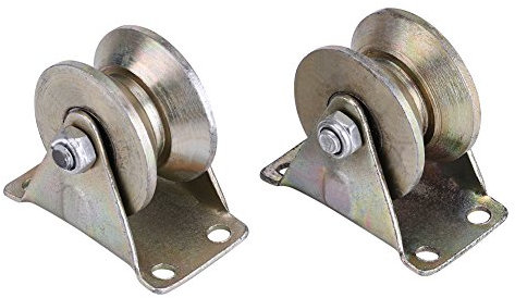 Schiebetor-Roller, Stahl, V-förmige Radschiene, Schiebetür-Roller mit Halterung, 5,1 cm, 2 Stück
