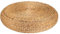 Atmosphera - Sitzhocker Wond - geflochtene Wasserhyazinthe D. 55 cm - Leinen weiß