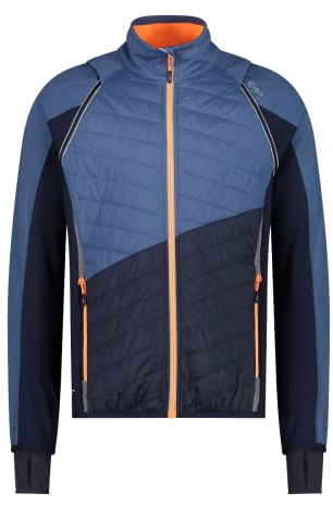 CMP Giacca softshell leggera da uomo con maniche rimovibili, leggera softshell, blu - bluestone, 60