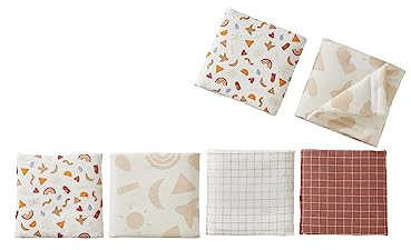 VERTBAUDET Nestchen / Laufgitter, Stoßstange, aus Bio-Baumwolle, Happy Sky, mehrfarbig, TU