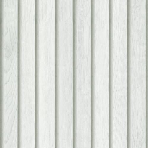 VaryPaper Papel Pintado Efecto Panel de Madera Vinilo Adhesivo Madera Blanco Grisáceo 40cmx200cm Papel Adhesivo para Muebles Papel de Pared 3d Salon Dormitorio Papel para Muebles Adhesivo Armario