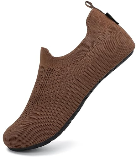 SAGUARO Chaussures d'eau Unisexe Séchage Rapide Mesh Respirant Chaussures Sport Aquatique Intérieur Extérieur, Nuotare Marrone 44/45